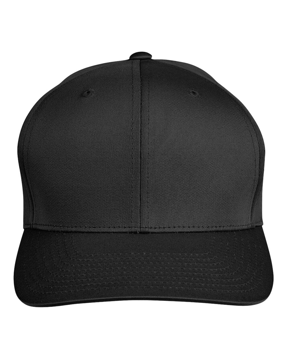 Front View of Black Yupoong® Youth Zone Performance Cap - TT801Y