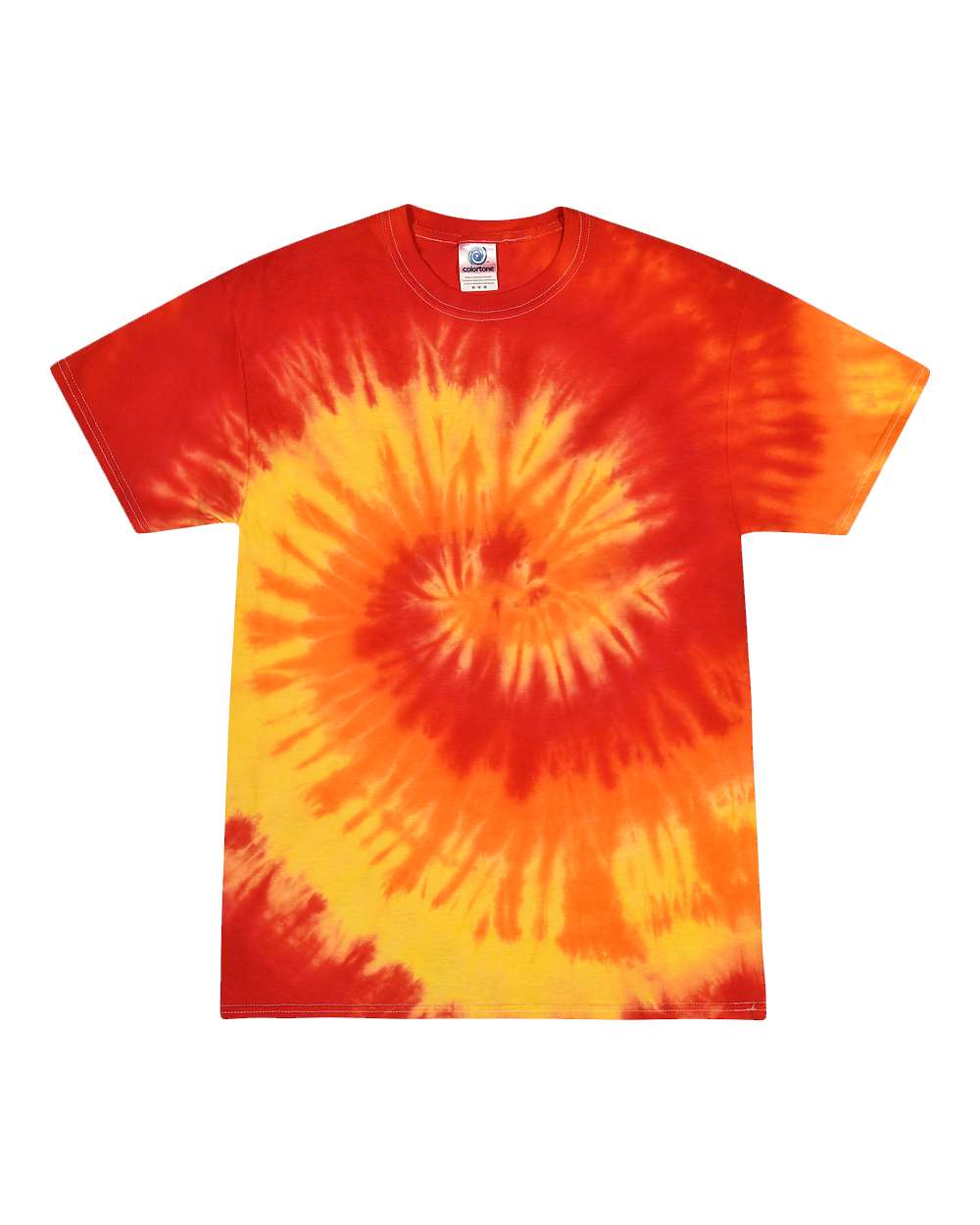 Front View of Blaze Multi-Color Tie-Dyed T-Shirt - 1000
