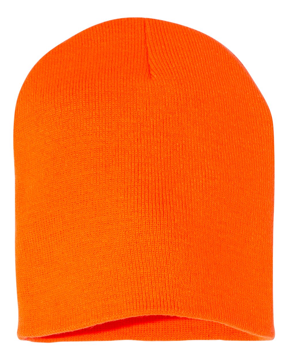 Front View of Blaze Orange 8 1/2" Beanie - 1500KC