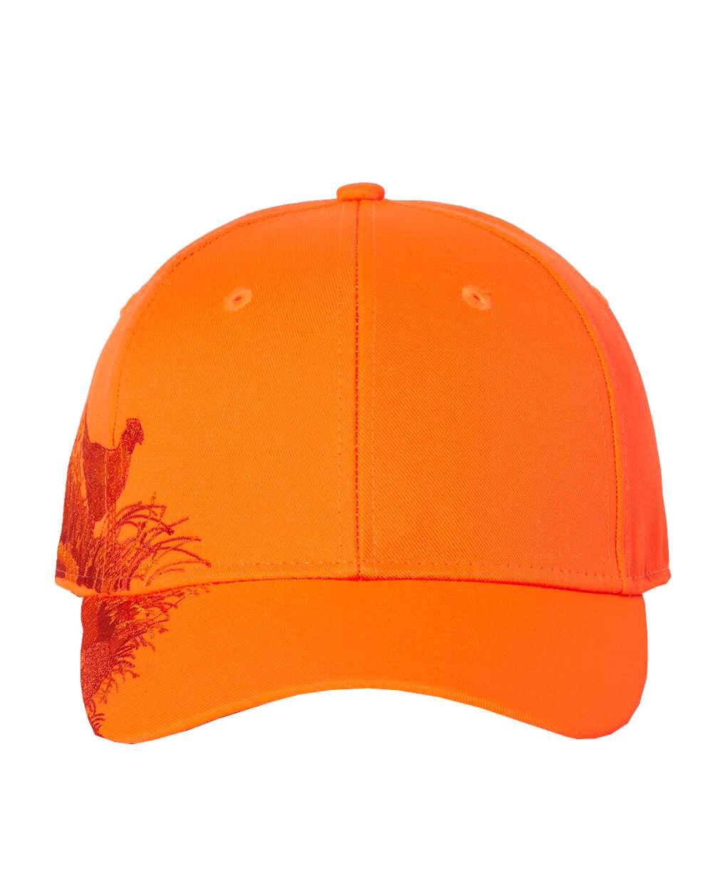 Front View of Blaze Orange Pheasant Cap - 3261