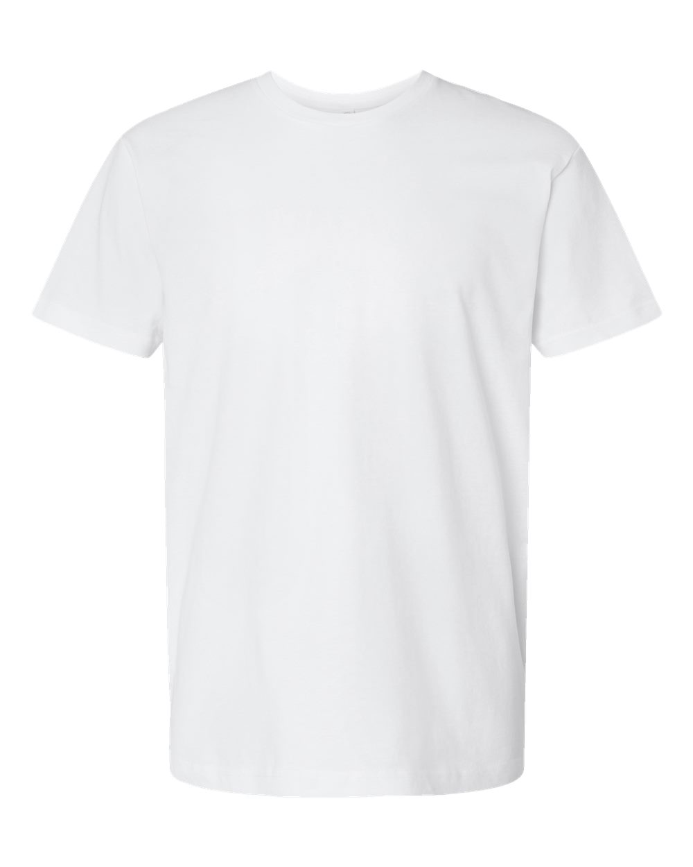 Front View of Blended White Fine Jersey Tee - 6901