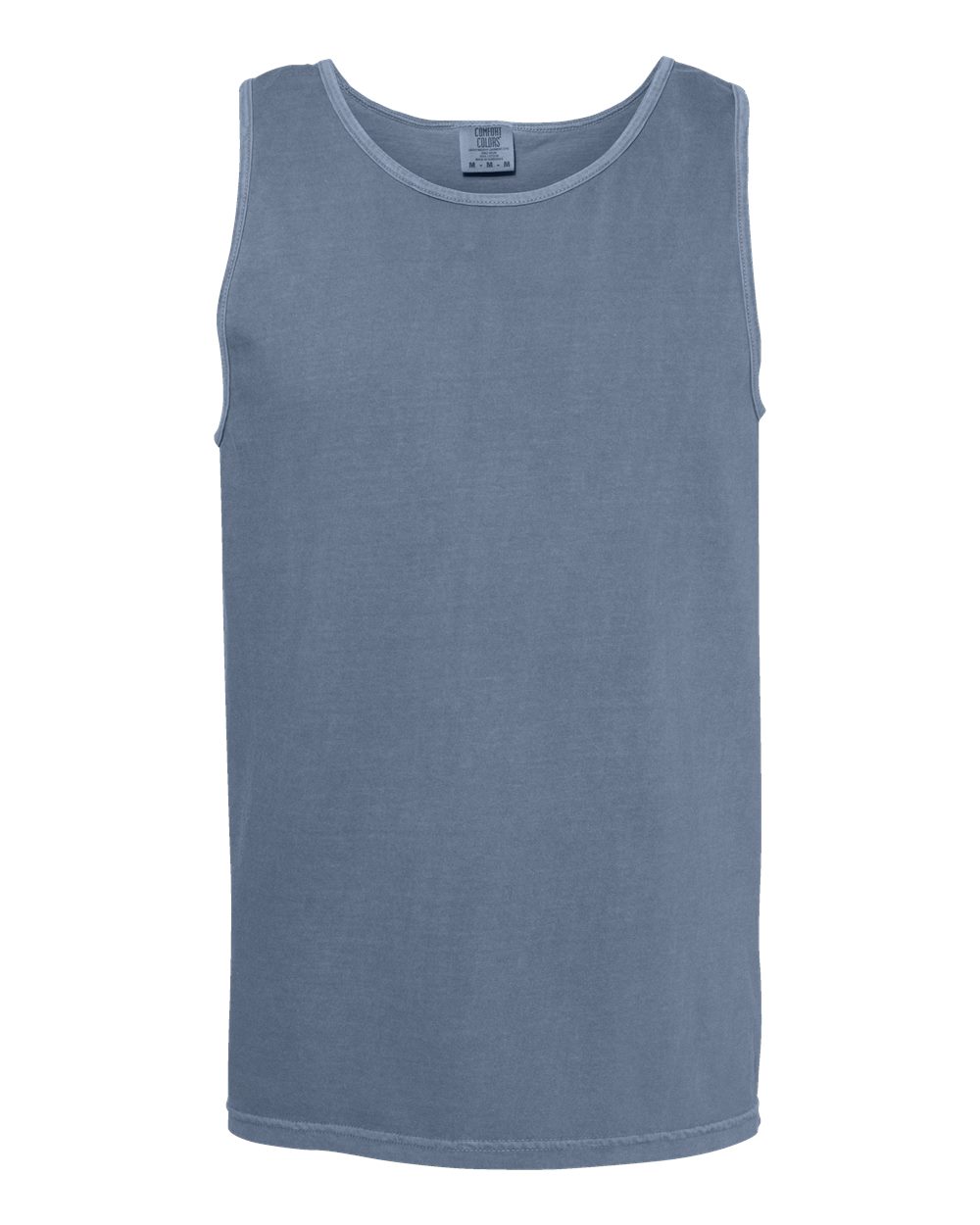 Front View of Blue Jean Garment-Dyed Heavyweight Tank Top - 9360