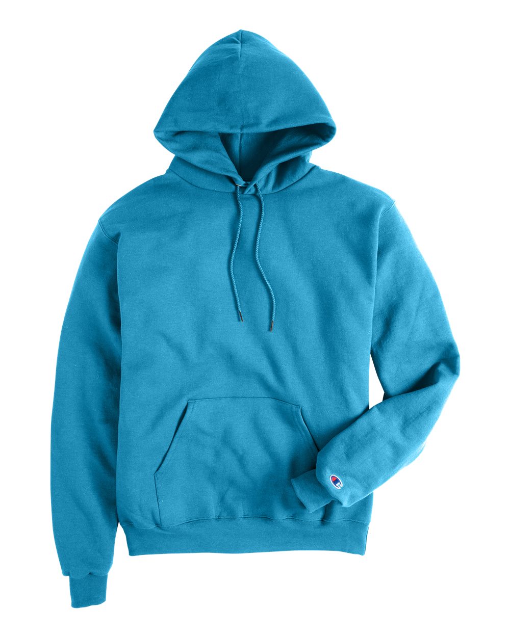 Front View of Blue Lagoon Powerblend® Hooded Sweatshirt - S700