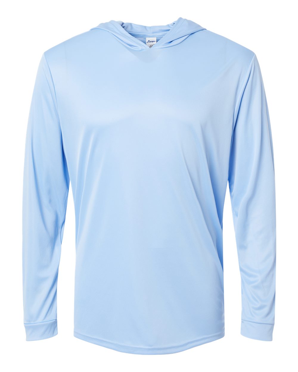 Front View of Blue Mist Bahama Performance Hooded Long Sleeve T-Shirt - 220