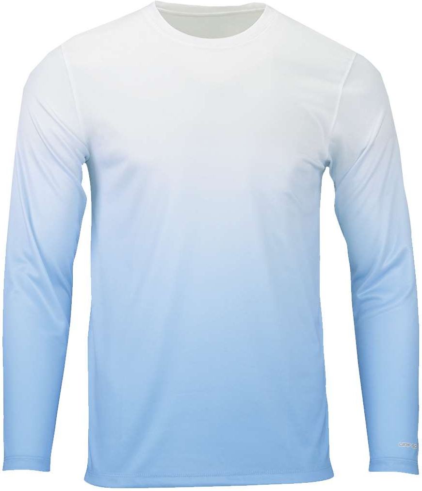 Front View of Blue Mist Maui Performance Long Sleeve T-Shirt - 233