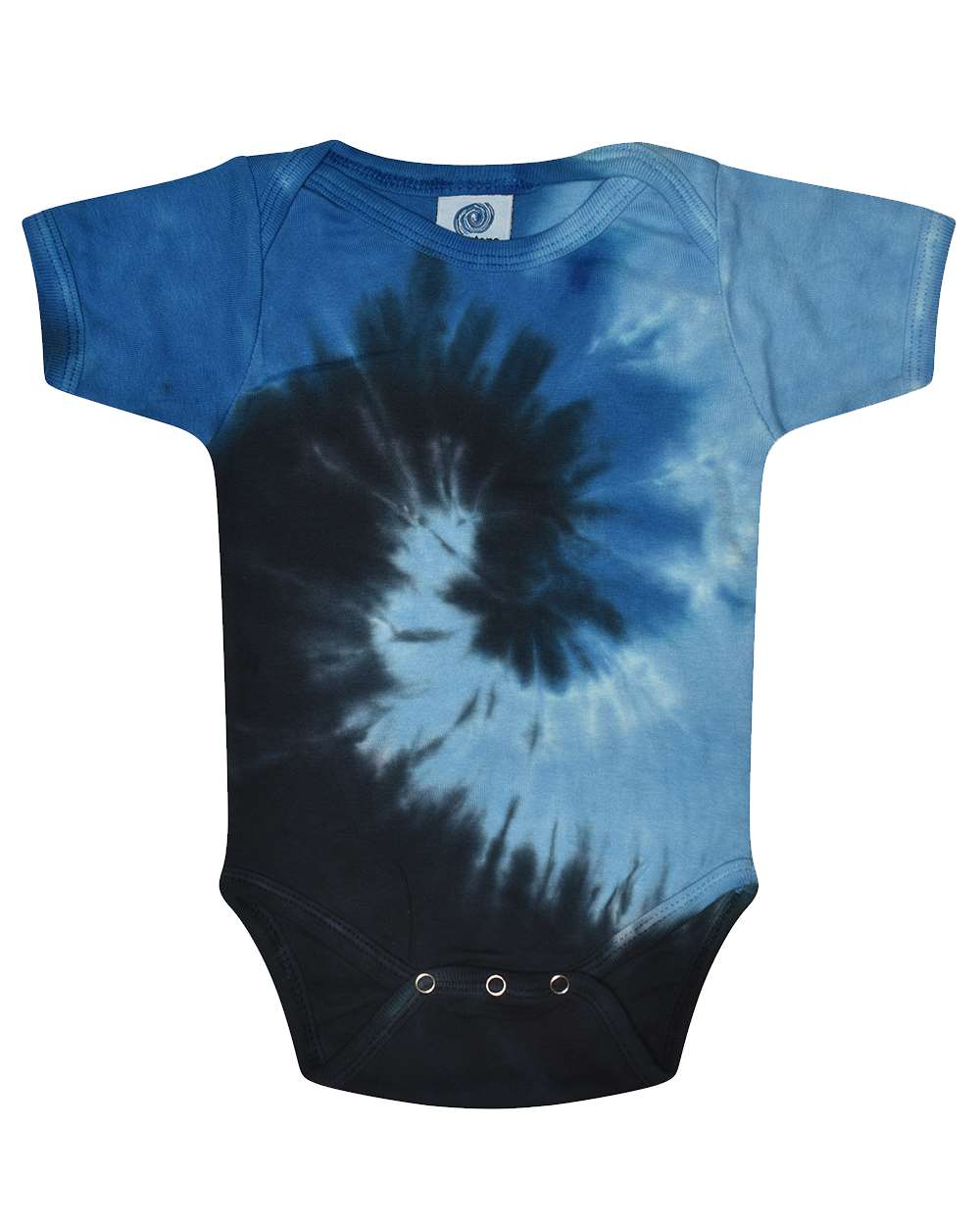Front View of Blue Ocean Infant Tie-Dyed Onesie - 5100
