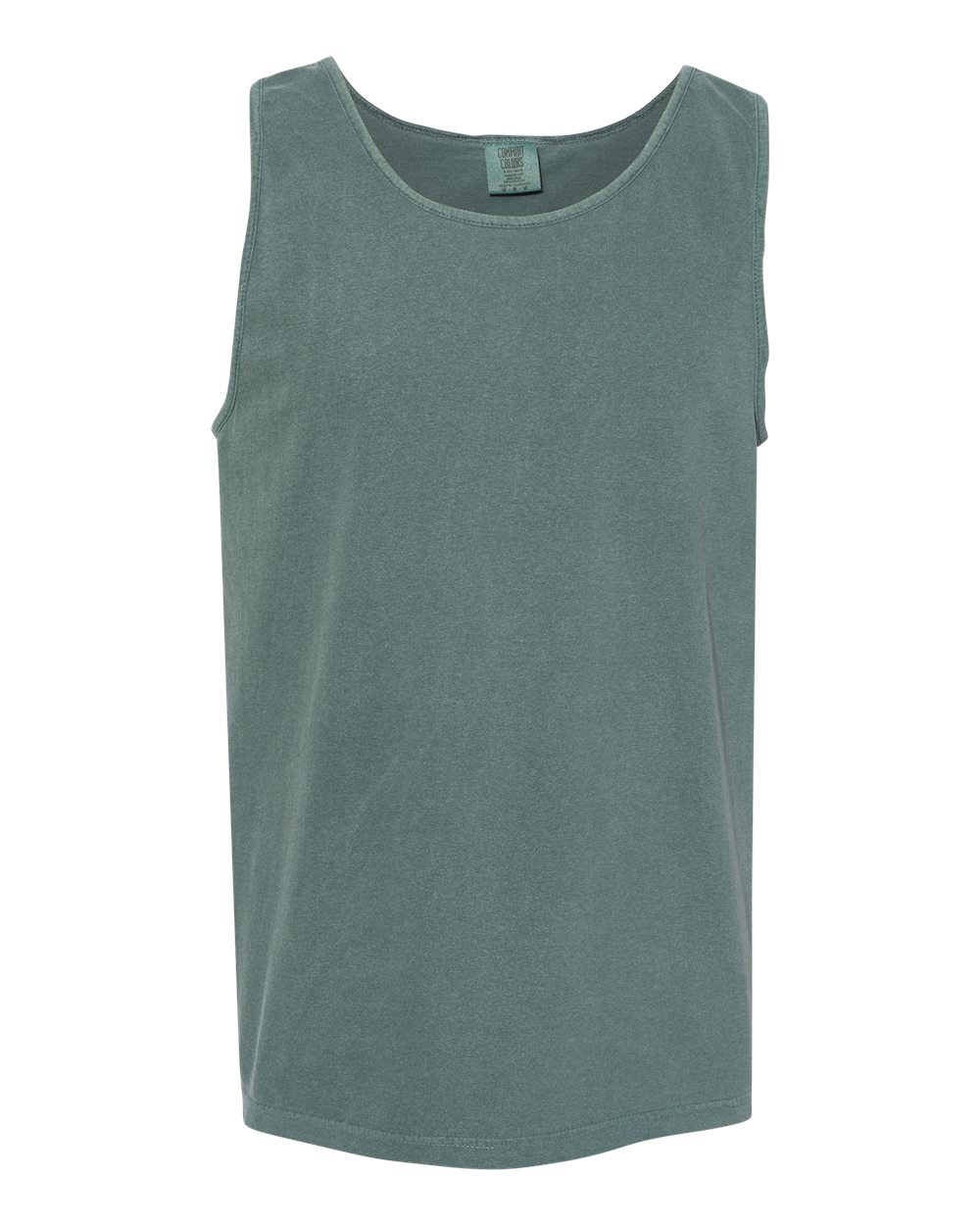 Front View of Blue Spruce Garment-Dyed Heavyweight Tank Top - 9360