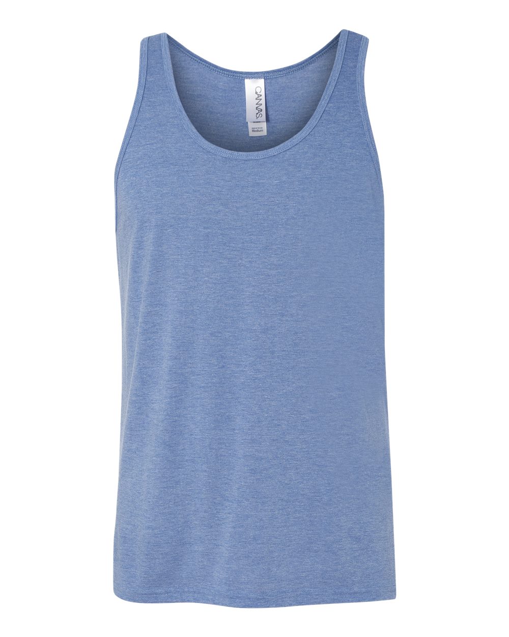 Front View of Blue Triblend Triblend Tank - 3484