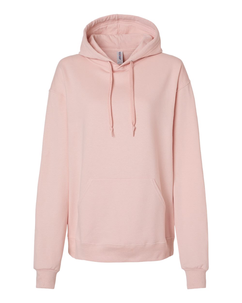 Front View of Blush Pink Ultimate CVC Hooded Sweatshirt - IC49MR