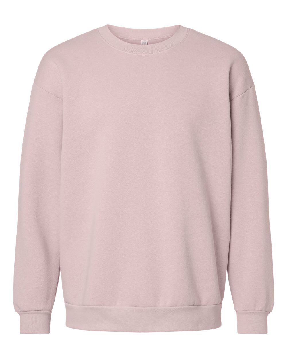 Front View of Blush ReFlex Fleece Crewneck Sweatshirt - RF496