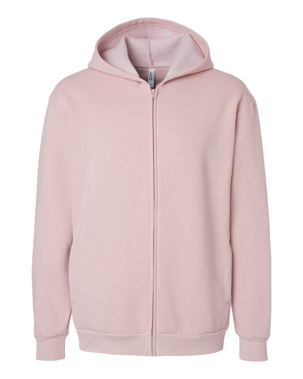 Front View of Blush ReFlex Fleece Full-Zip Hoodie - RF497