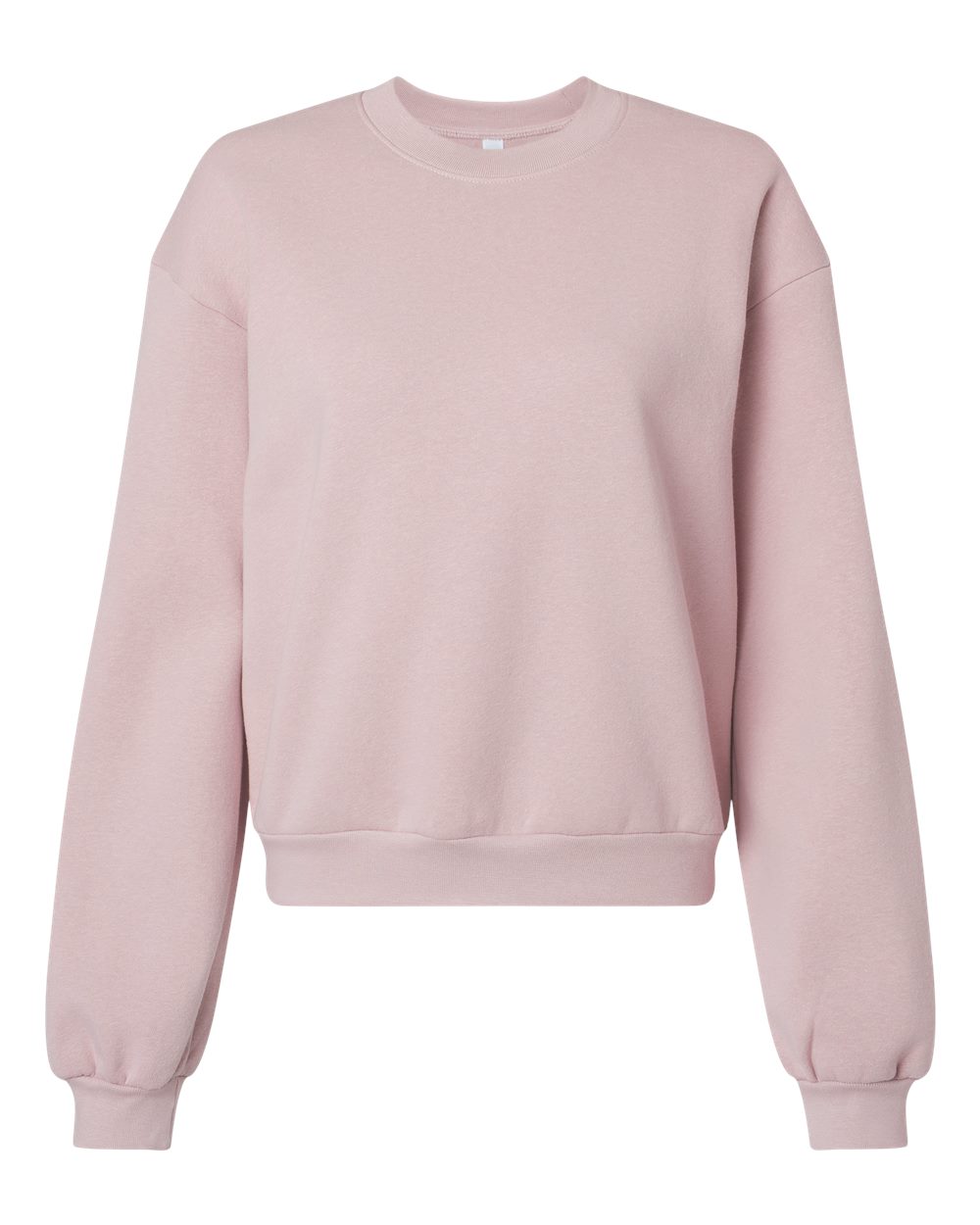 Front View of Blush ReFlex Women's Fleece Crewneck Sweatshirt - RF494
