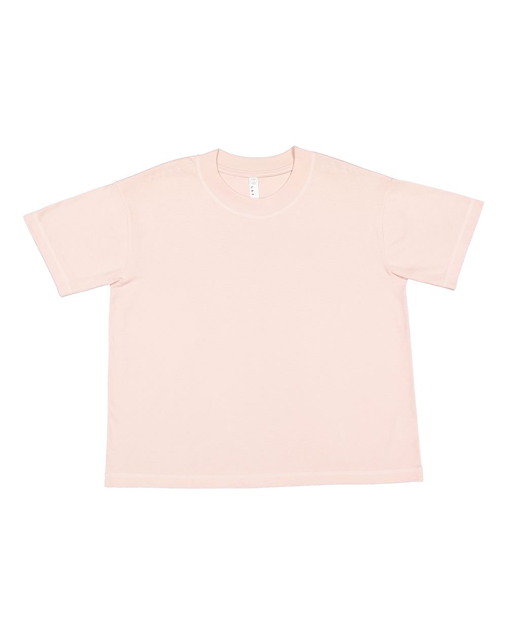 Front View of Blush Relaxed Crew Tee - 3520