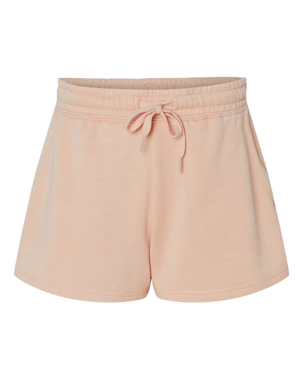 Front View of Blush Women’s Lightweight California Wave Wash Fleece Shorts - PRM20SRT
