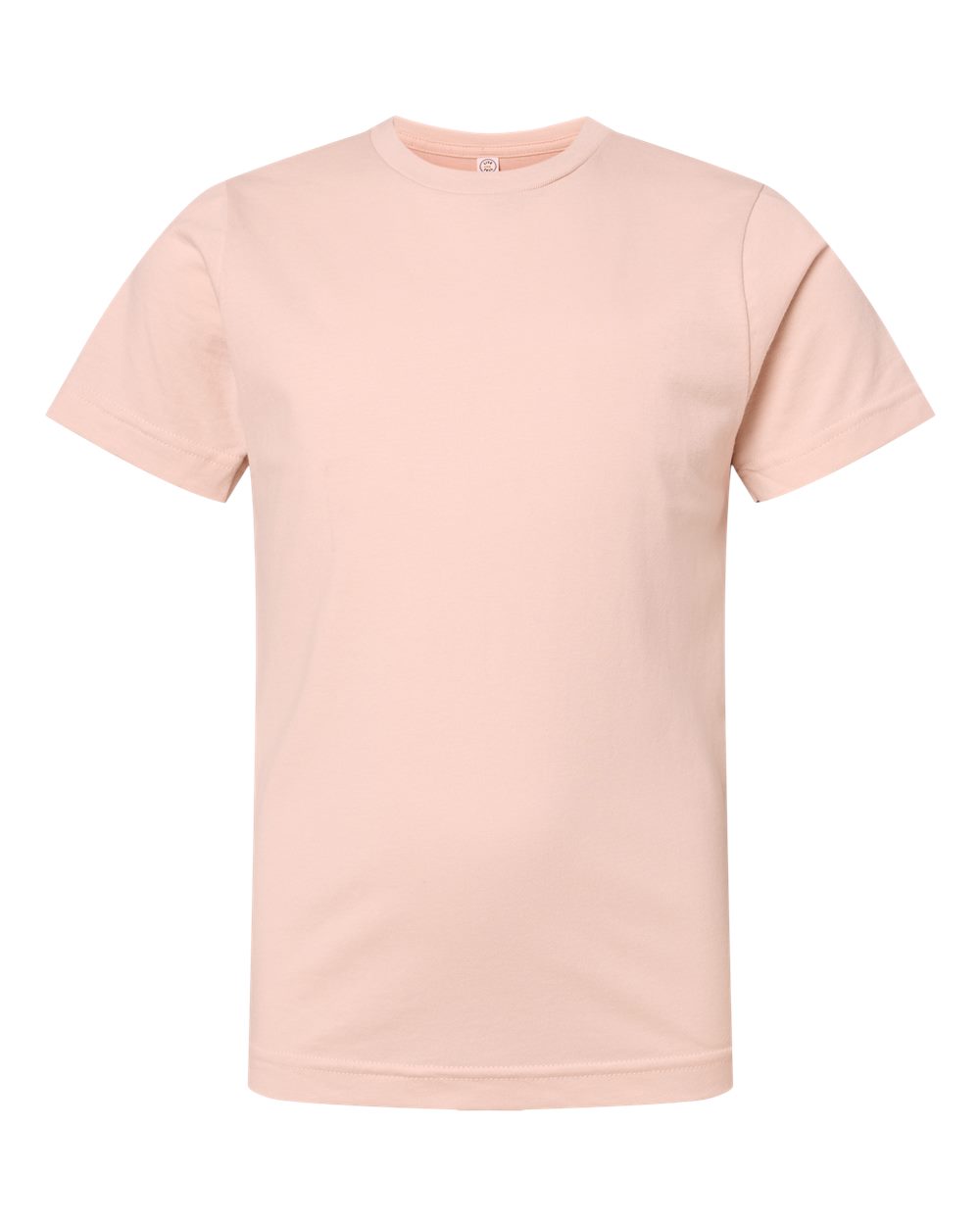 Front View of Blush Youth Fine Jersey Tee - 6101