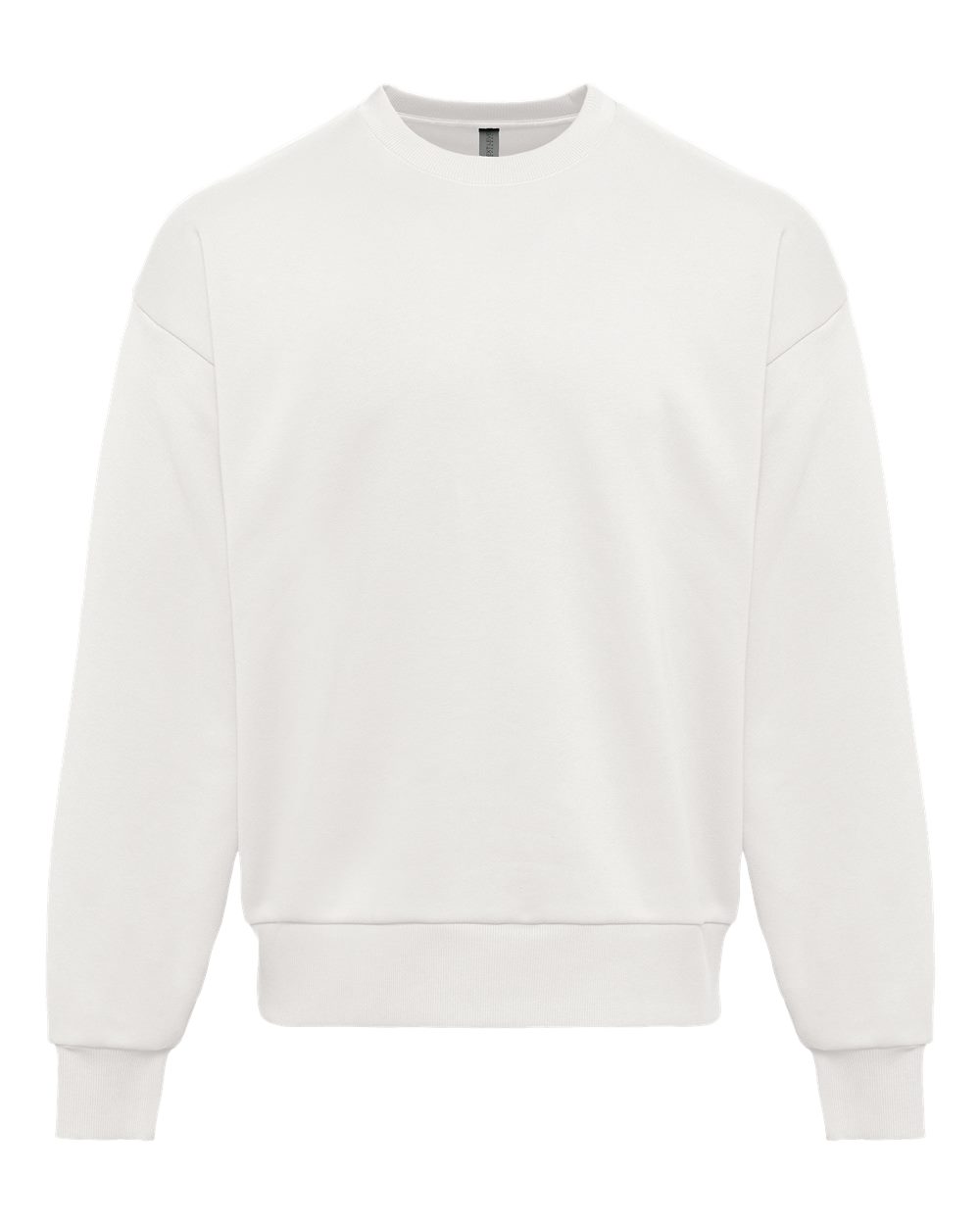 Front View of Bone Heavyweight Crewneck Sweatshirt - 9007