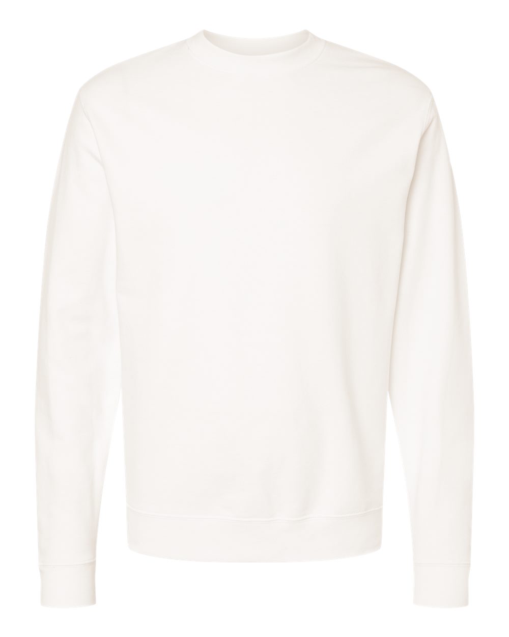 Front View of Bone Midweight Crewneck Sweatshirt - SS3000