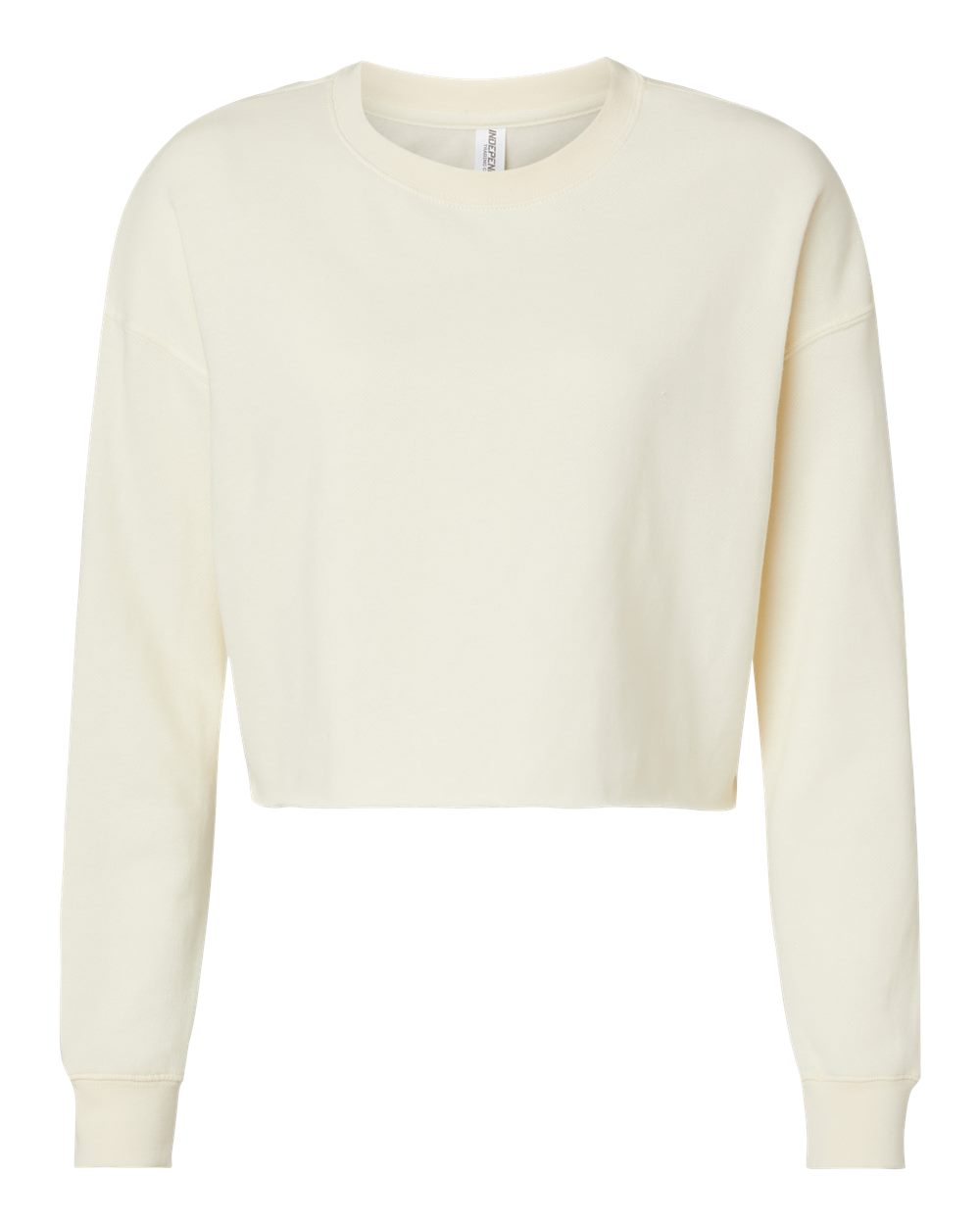Front View of Bone Women's Lightweight Crop Crewneck Sweatshirt - AFX24CRP