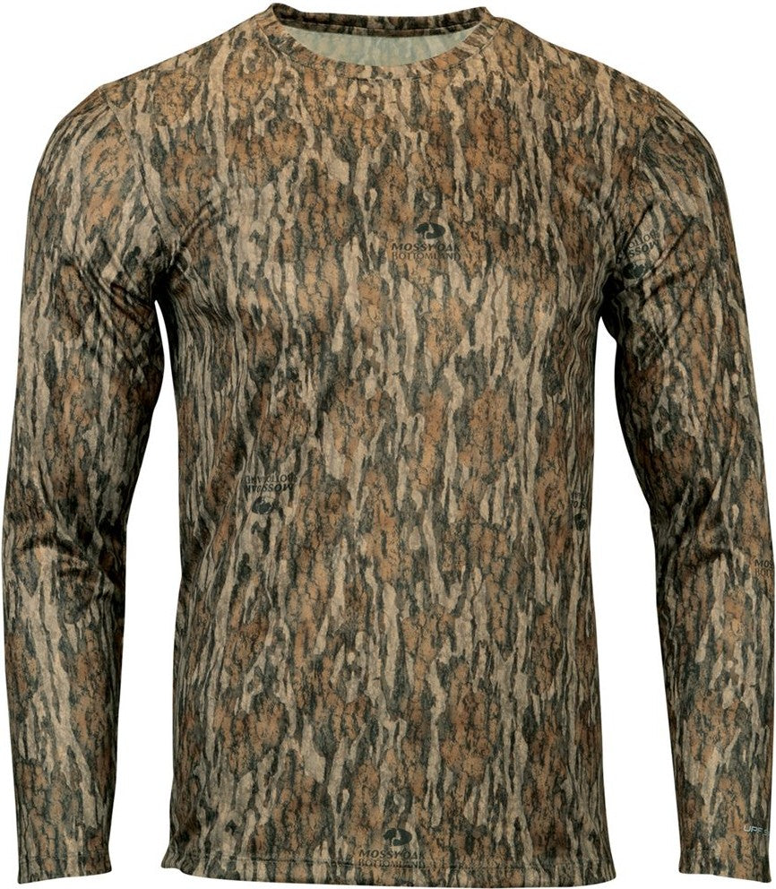 Bottomland Oxford Performance Camo Print Long Sleeve T-Shirt - 237