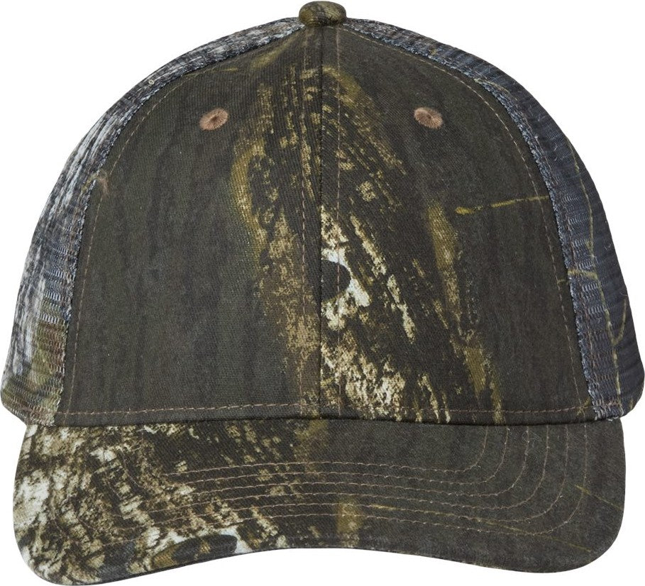 Front View of Breakup/ Breakup Licensed Camo Mesh Back Cap - LC5M