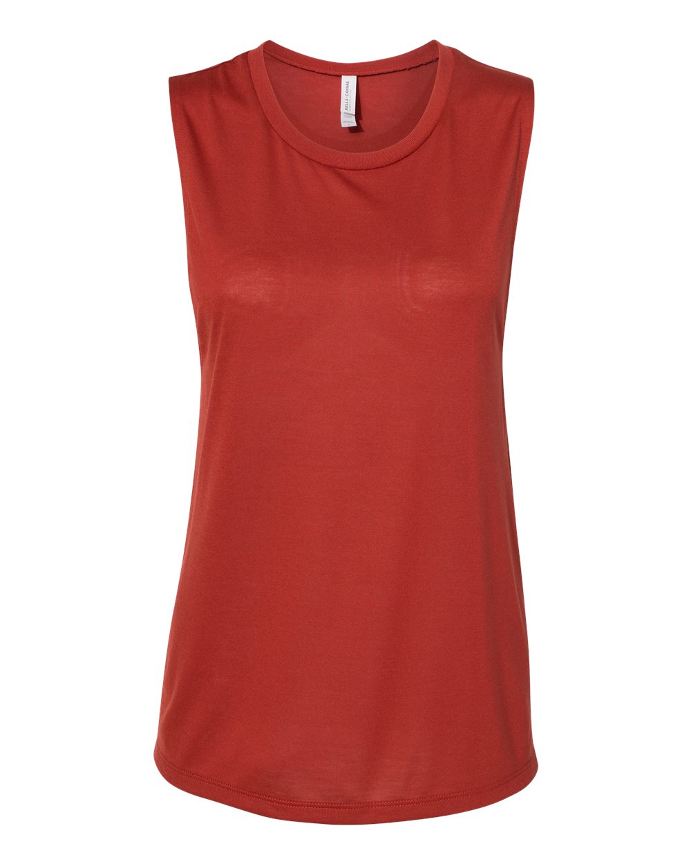 Front View of Brick Women's Flowy Scoop Muscle Tank - 8803
