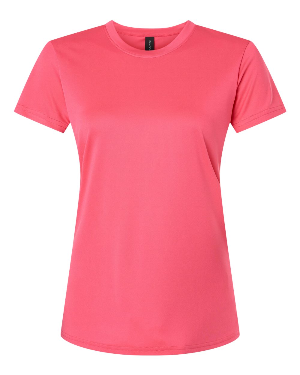Front View of Bright Pink Pro-Lock Women's Performance T-Shirt - 48000L