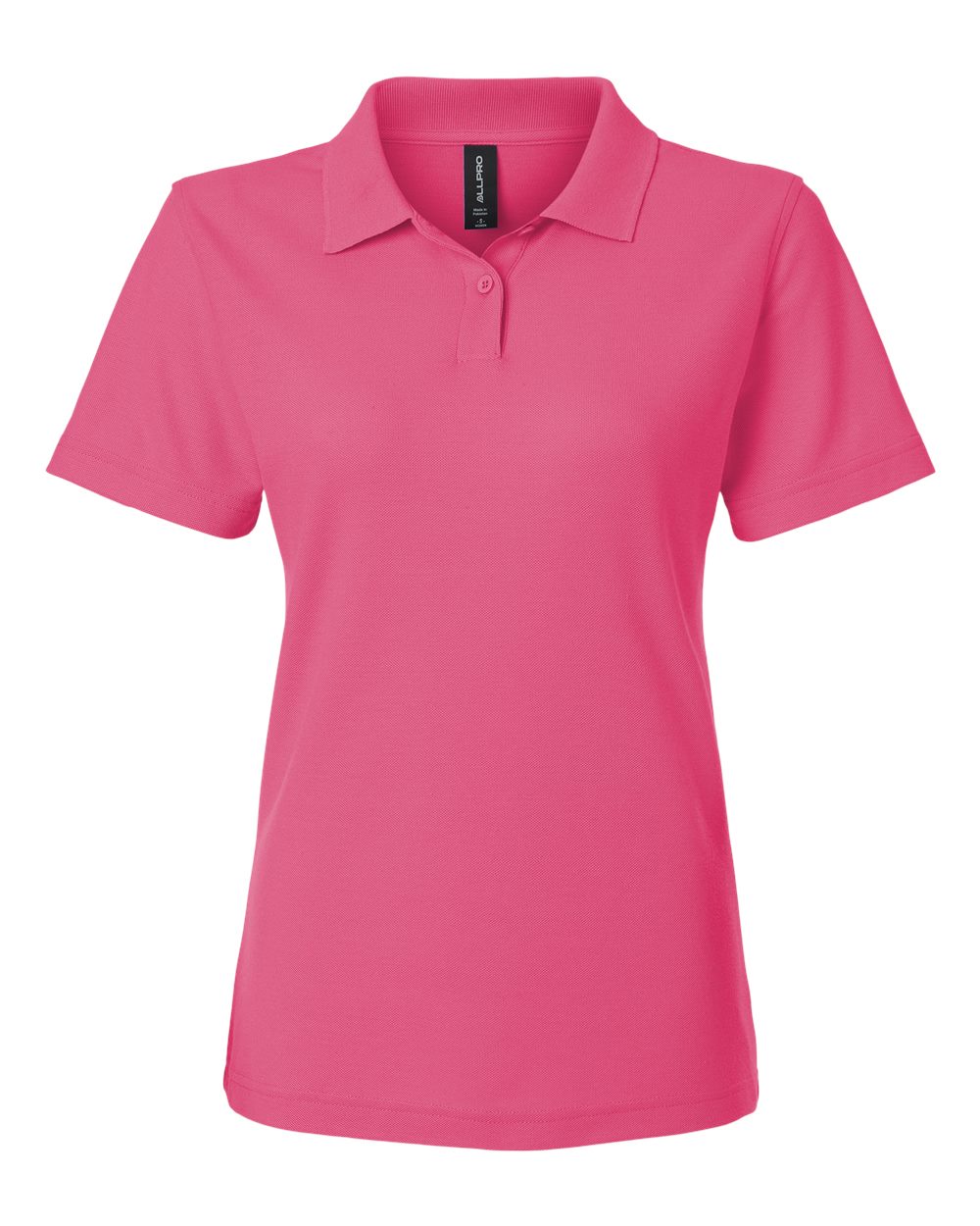 Front View of Bright Pink Women's Pique Polo - 62800L