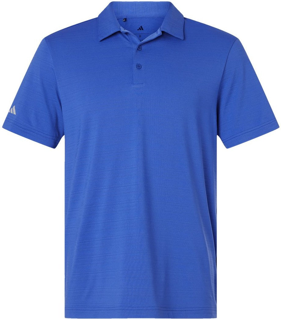 Front View of Bright Royal Textured Stripe Polo - A704