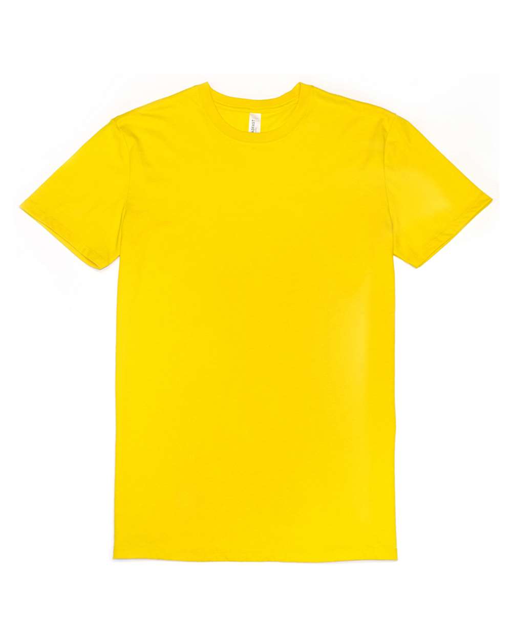Front View of Bright Yellow Ultimate CVC T-Shirt - 100A