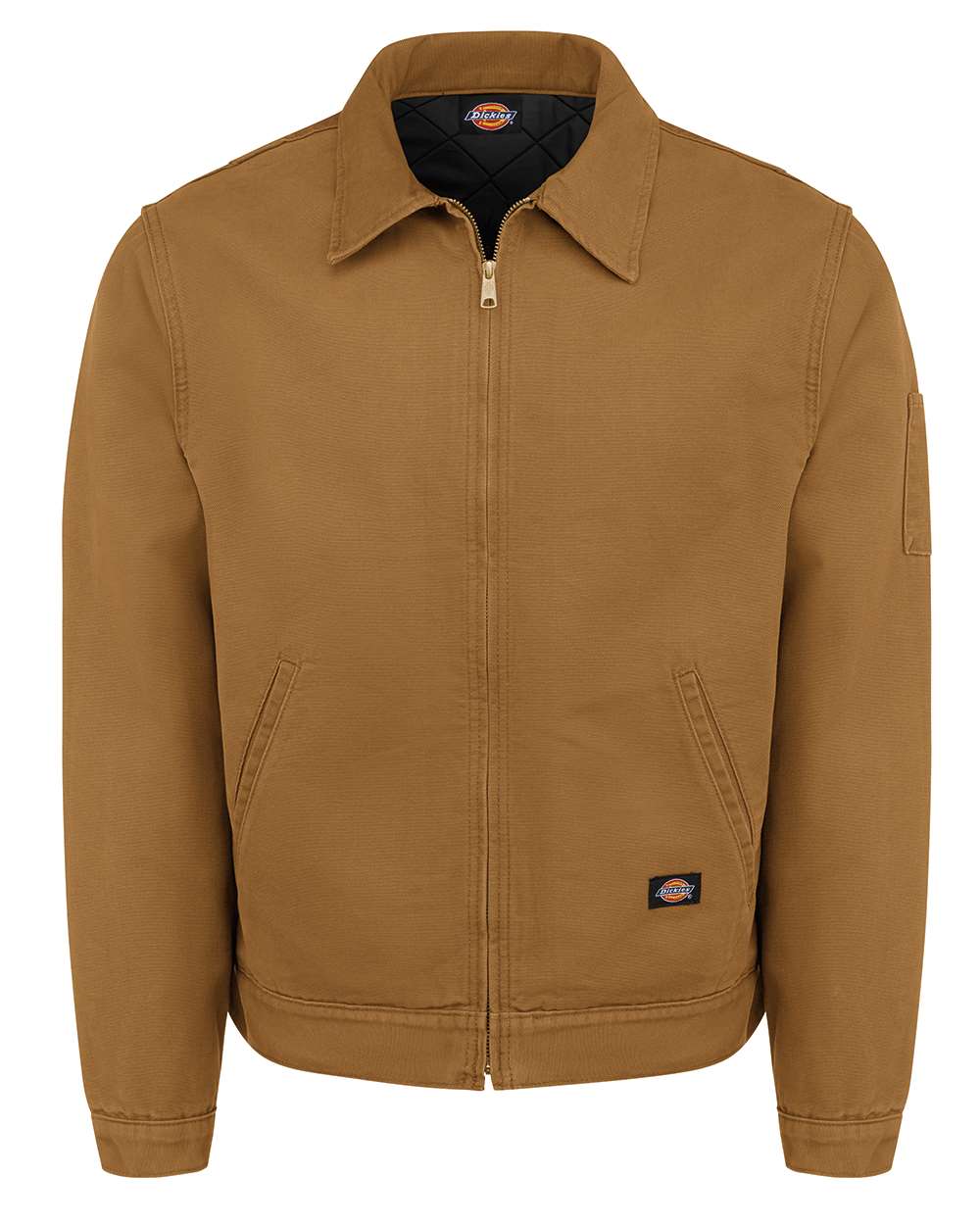 Front View of Brown Duck Industrial Duck Jacket - LJ53