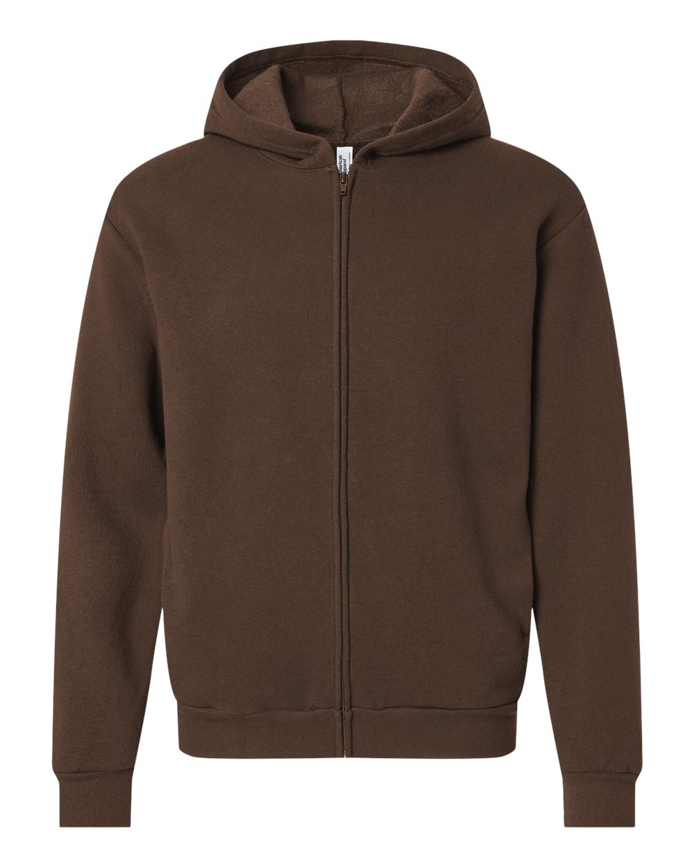 Front View of Brown ReFlex Fleece Full-Zip Hoodie - RF497