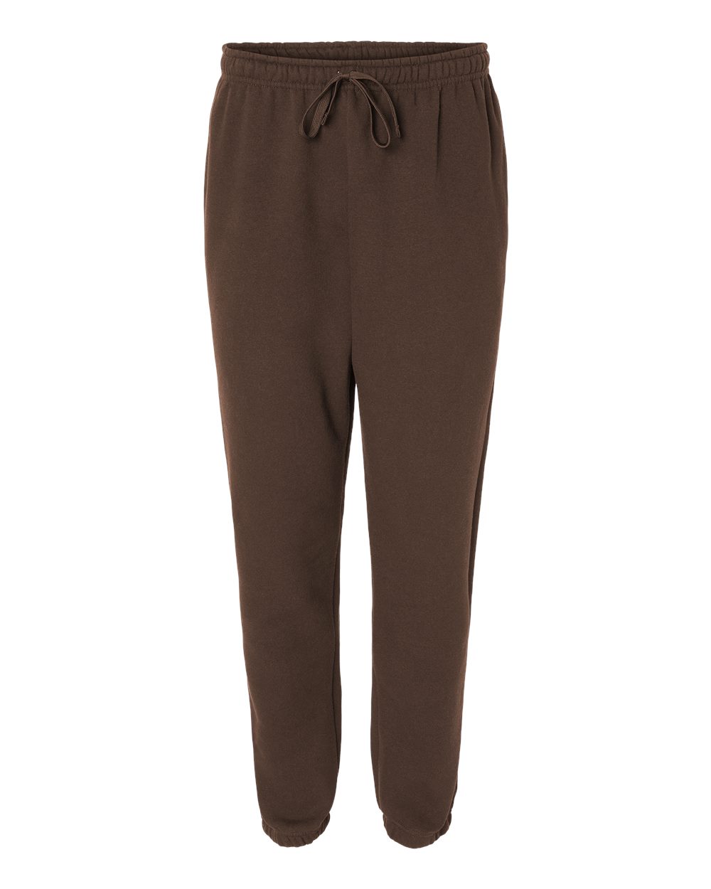 Front View of Brown ReFlex Fleece Sweatpants - RF491