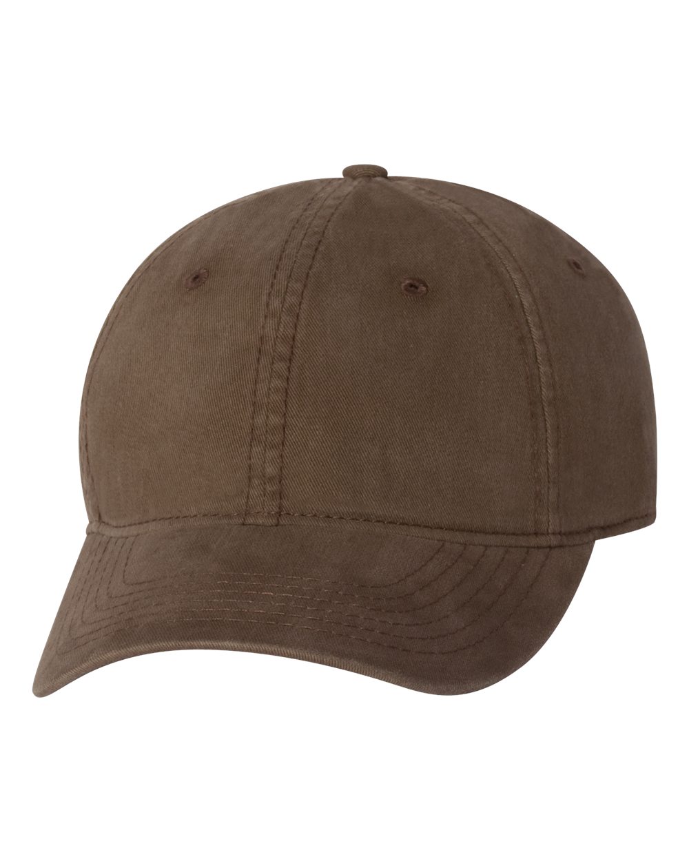 Front View of Brown Unstructured Cap - AH35