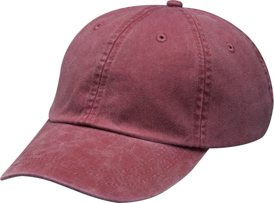 Front View of Burgundy Optimum Pigment-Dyed Cap - LP101