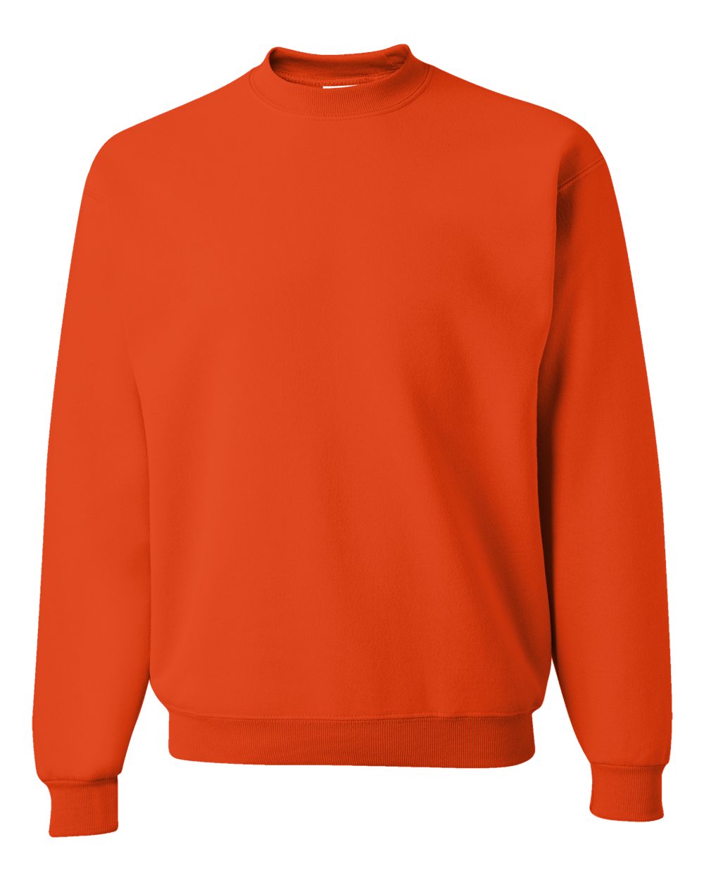 Front View of Burnt Orange NuBlend® Crewneck Sweatshirt - 562MR