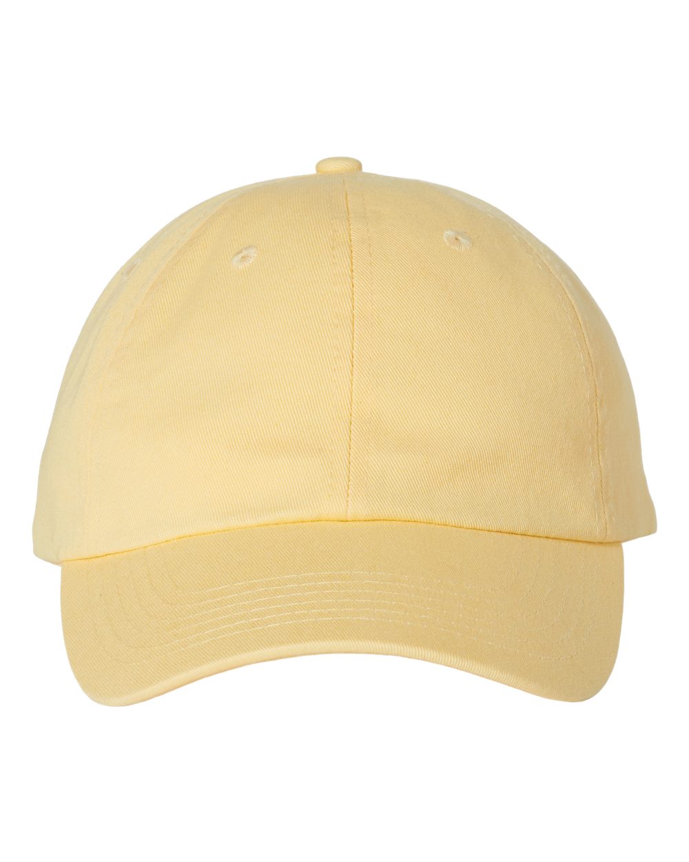 Front View of Butter Bio-Washed Classic Dad Hat - VC300A