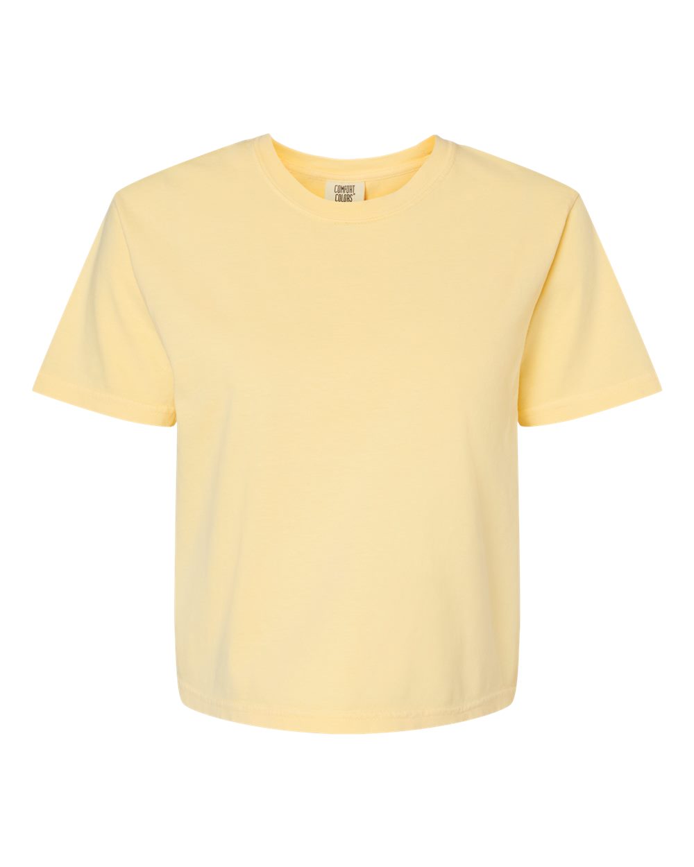 Front View of Butter Women's Heavyweight Boxy T-Shirt - 3023CL