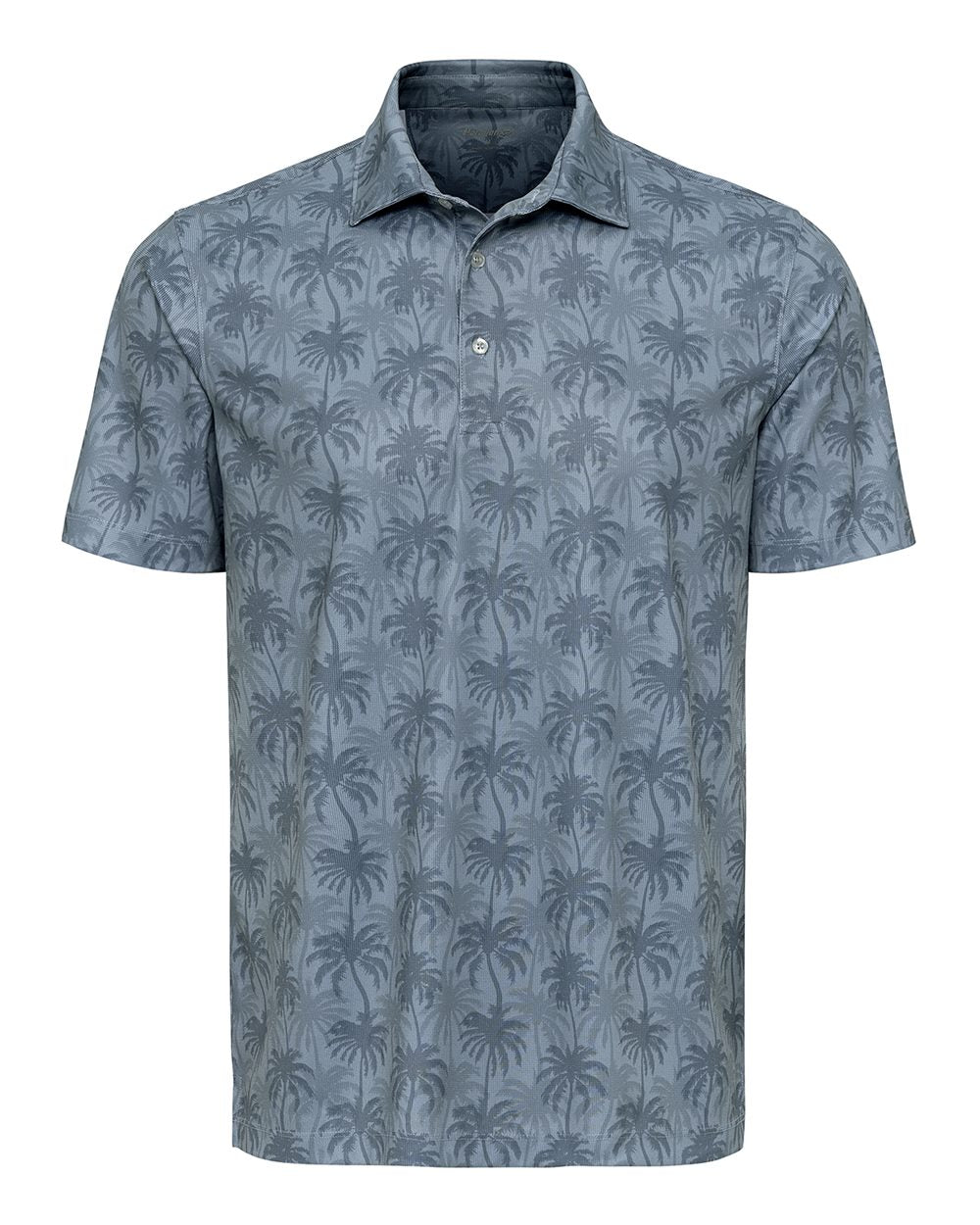 Front View of Cadet Blue Charleston Sublimated Polo - 154