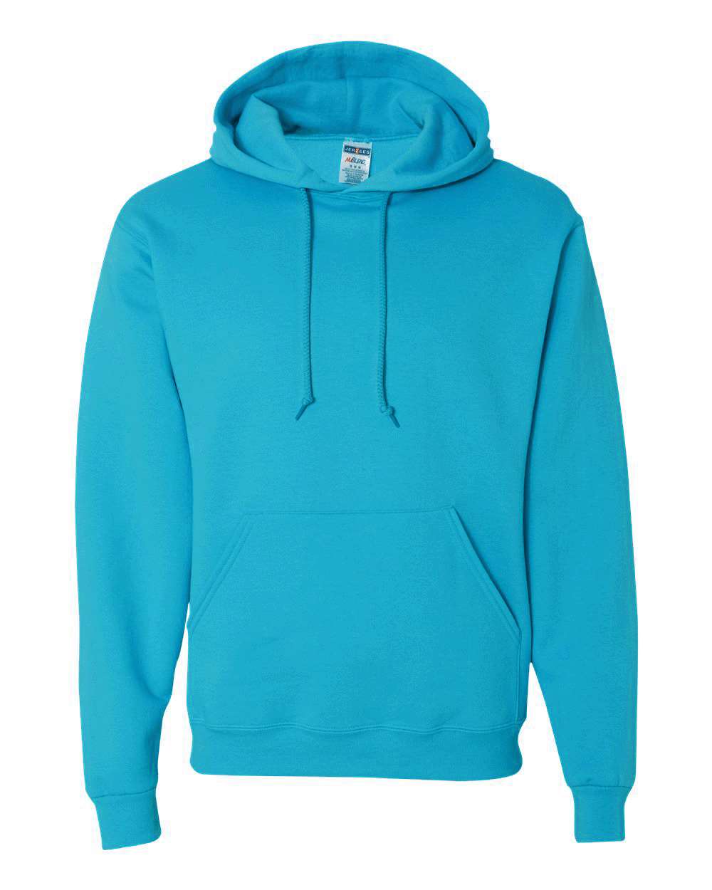 Front View of California Blue NuBlend® Hooded Sweatshirt - 996MR