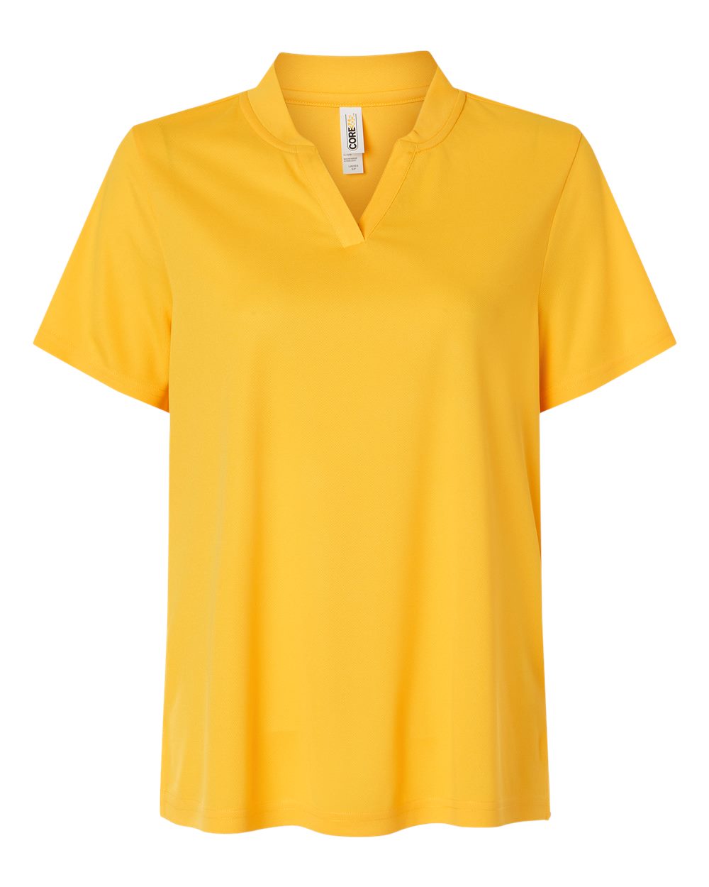 Front View of Campus Gold Women's Nova Performance Pique Polo - CE108W