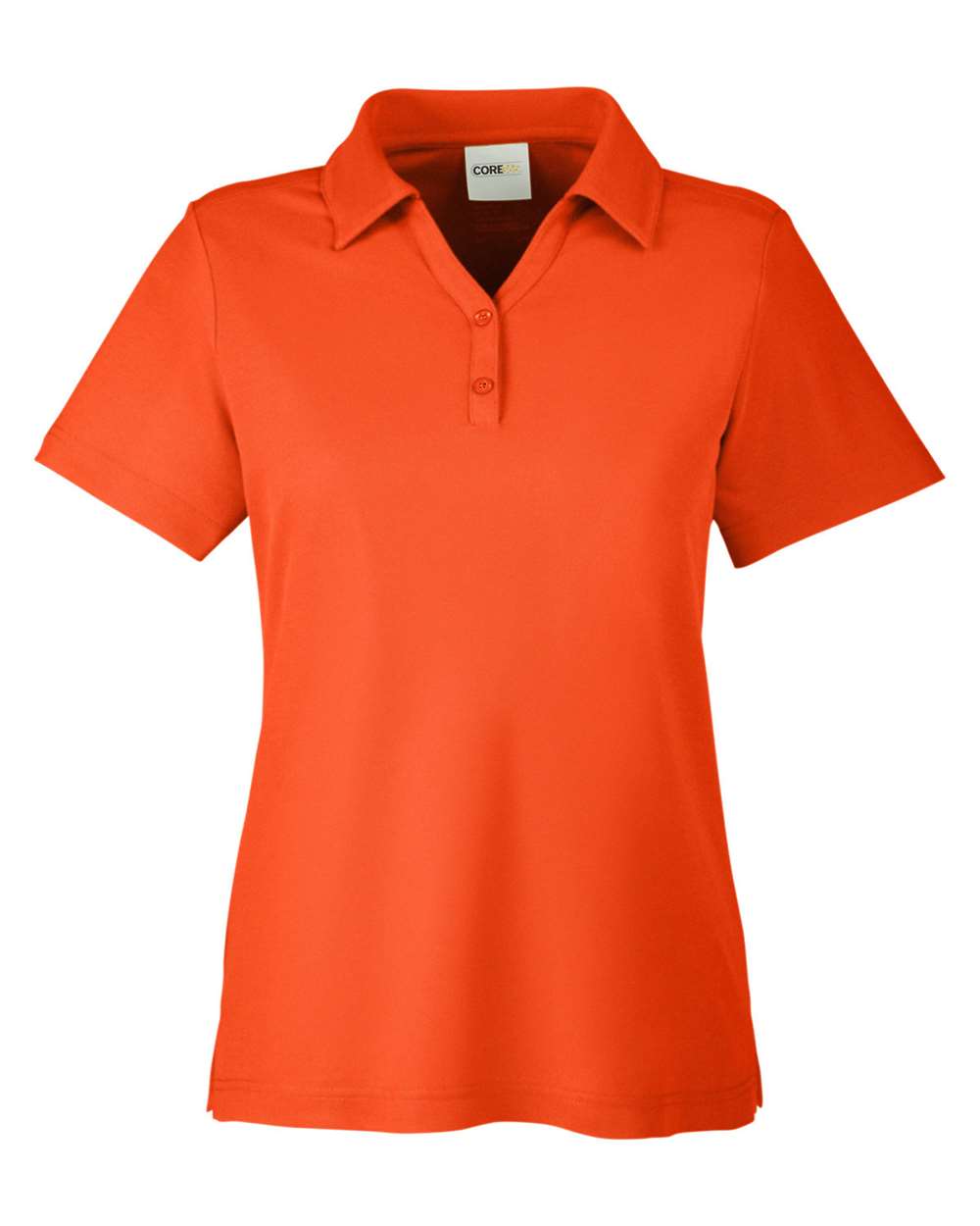 Front View of Campus Orange Women's Fusion ChromaSoft™ Pique Polo - CE112W