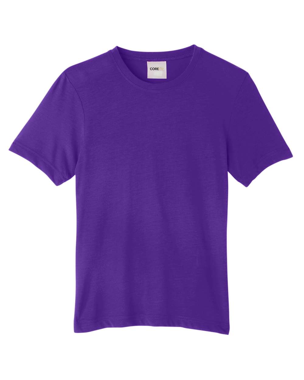 Front View of Campus Purple Youth Fusion ChromaSoft™ Performance T-Shirt - CE111Y