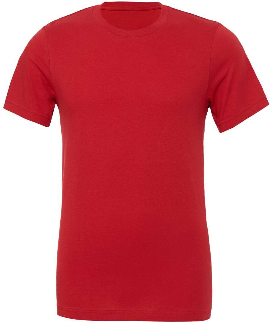 Front View of Canvas Red Jersey Tee - 3001
