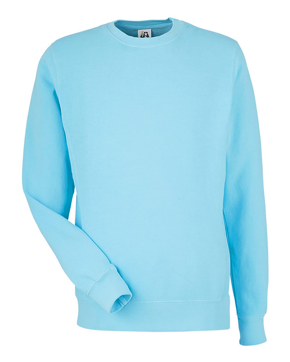 Front View of Capri Pigment-Dyed Fleece Crewneck Sweatshirt - 8731