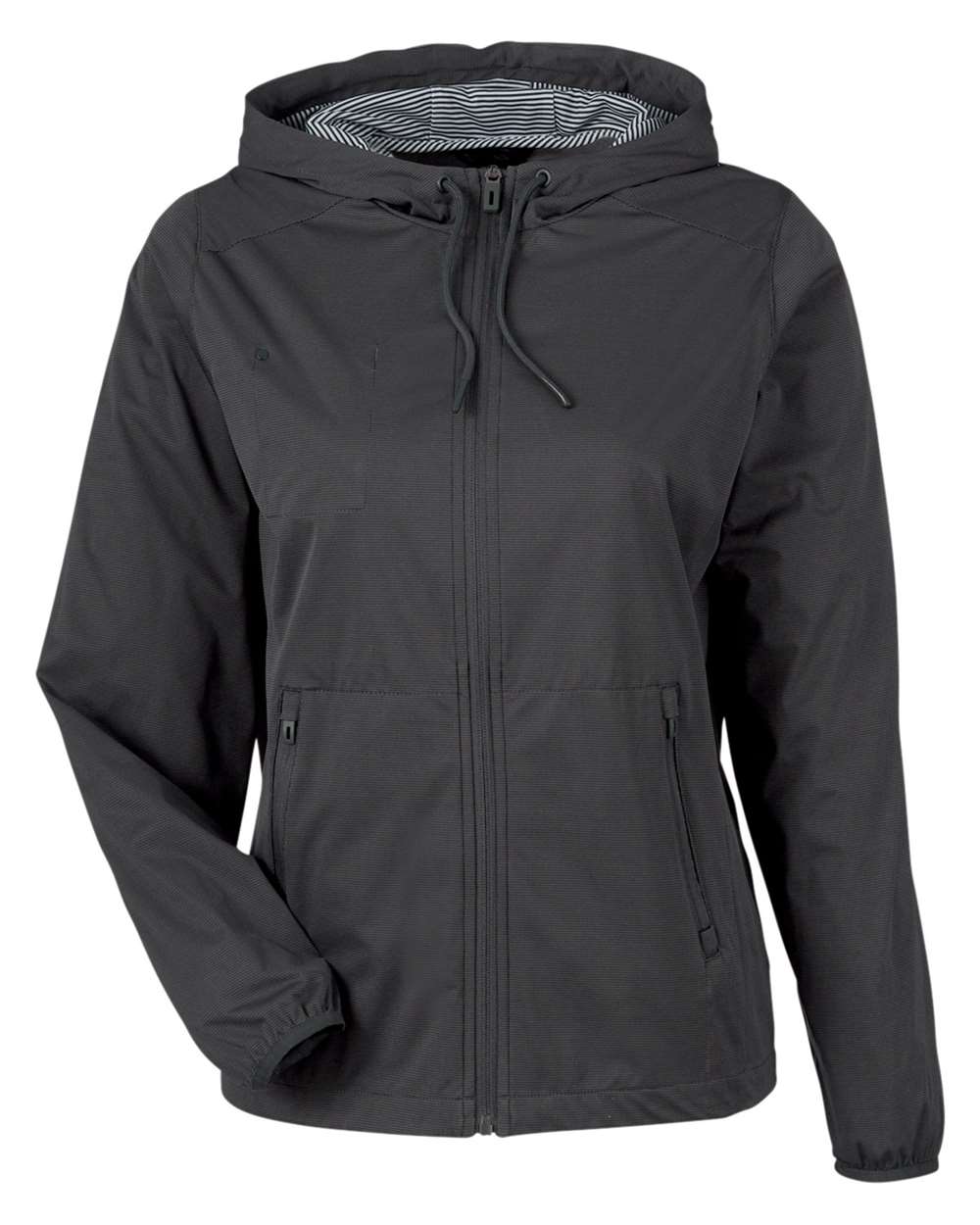 Front View of Carbon Heather Women's Network Lightweight Jacket - NE75W