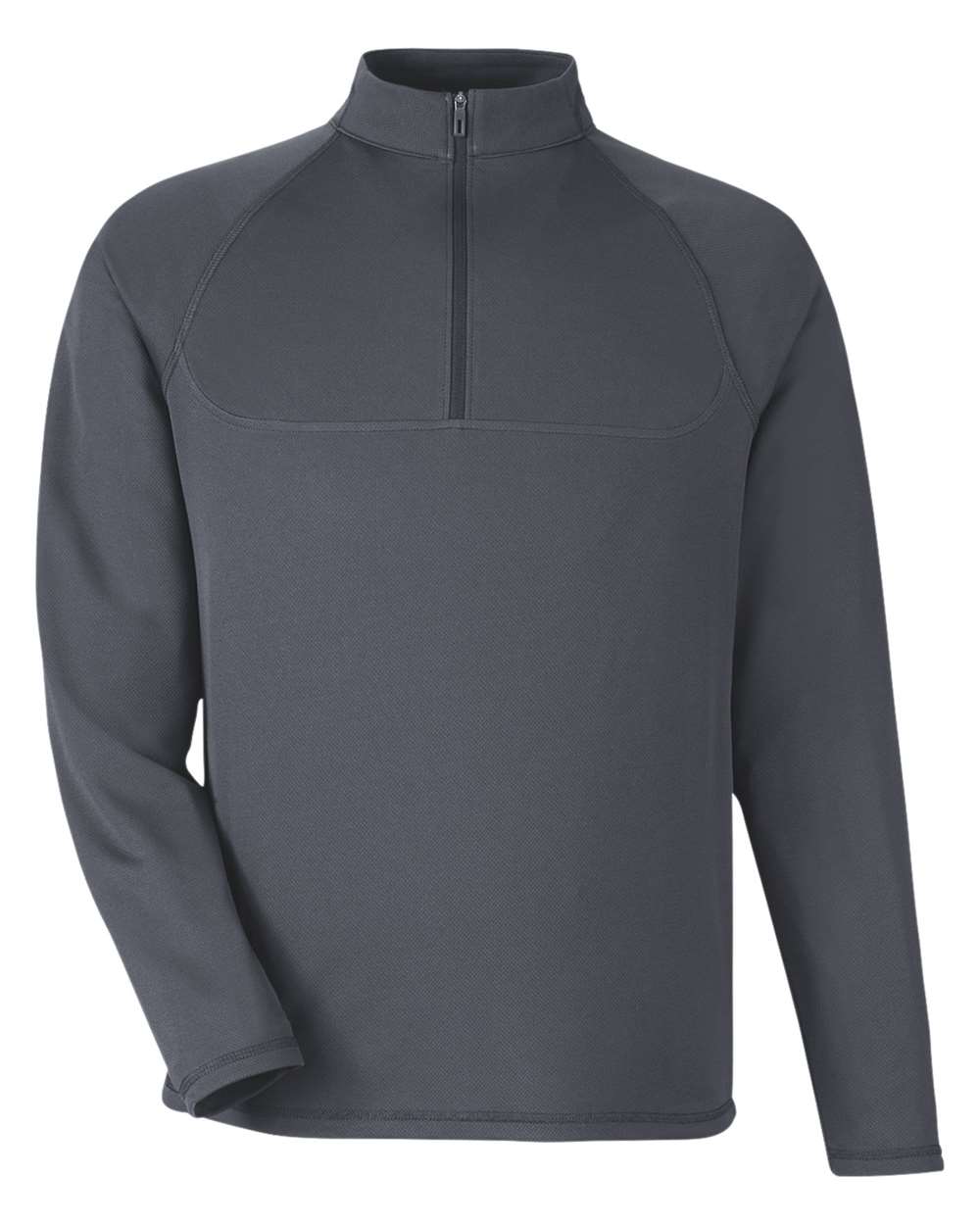 Front View of Carbon Men's Revive Coolcore® Quarter-Zip Pullover - NE410