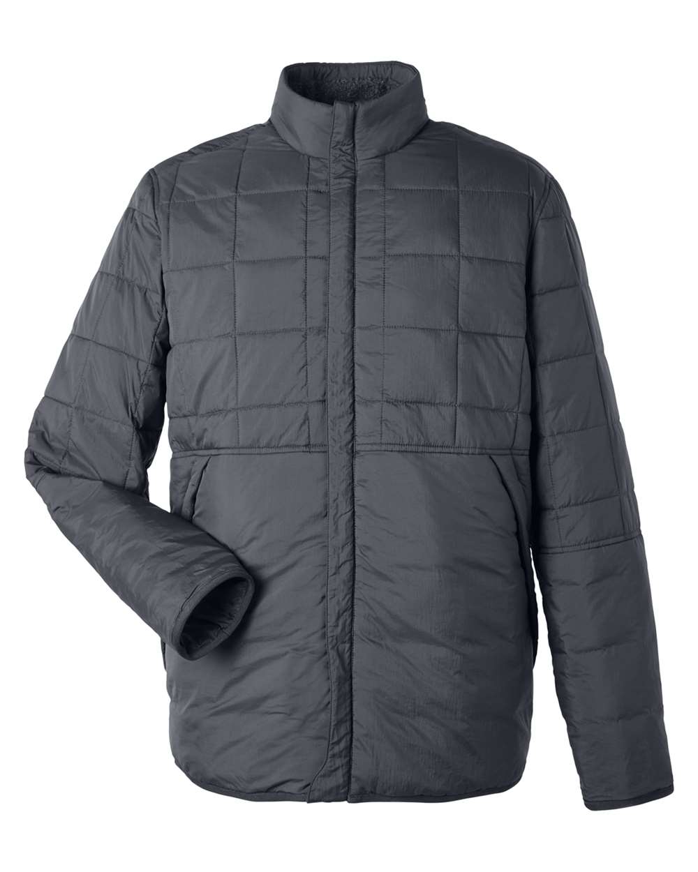 Front View of Carbon Unisex Aura Fleece-Lined Jacket - NE721
