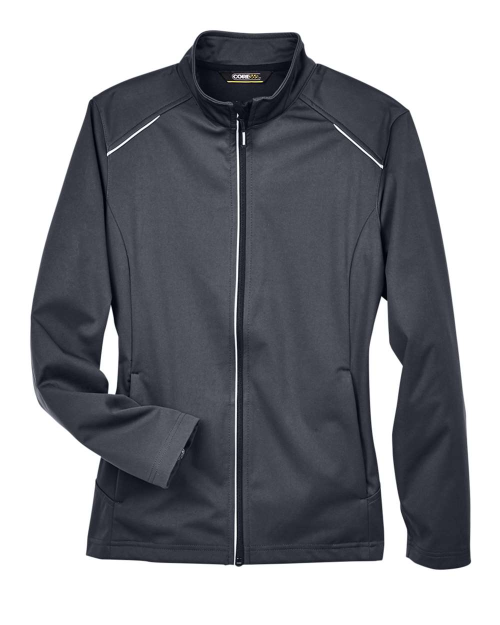 Front View of Carbon Women's Techno Lite Three-Layer Knit Tech-Shell - CE708W