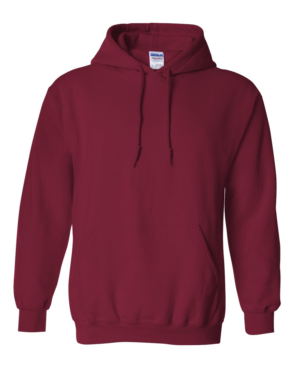 Front View of Cardinal Red Heavy Blend™ Hooded Sweatshirt - 18500