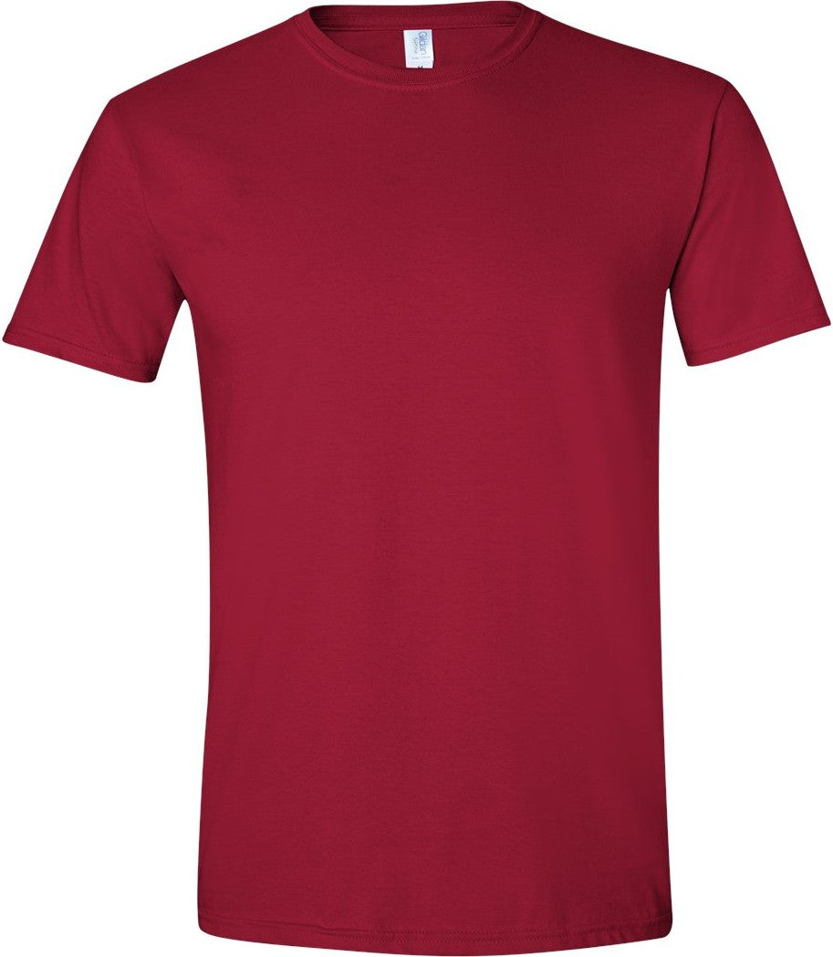 Front View of Cardinal Red Softstyle® T-Shirt - 64000